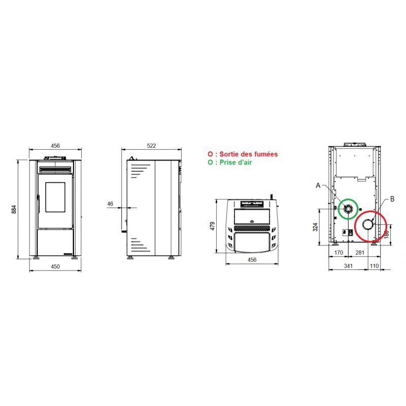 Poêle à granulés EXTRAFLAME Ketty 5.0 – 6,5 kW – Image 2