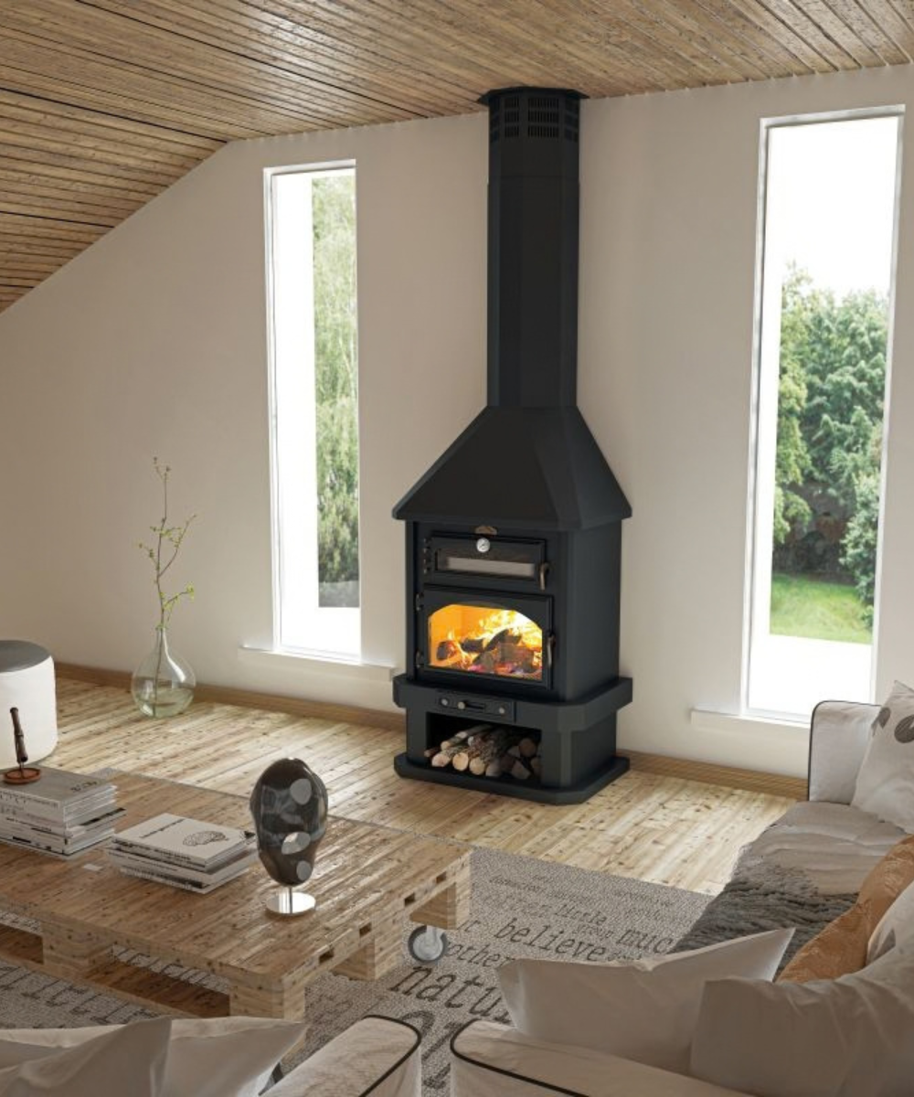 Cheminée à bois avec four BRONPI Ebro 15 kW