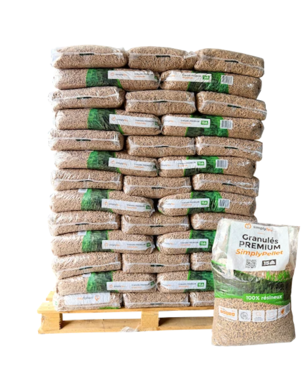 Granulés SimplyPellet 65 sacs de 15 kg sur palette