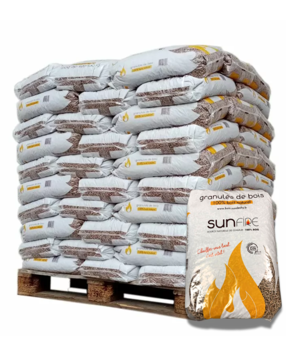Pellets SunFire 70 sacs de 15 kg sur palette