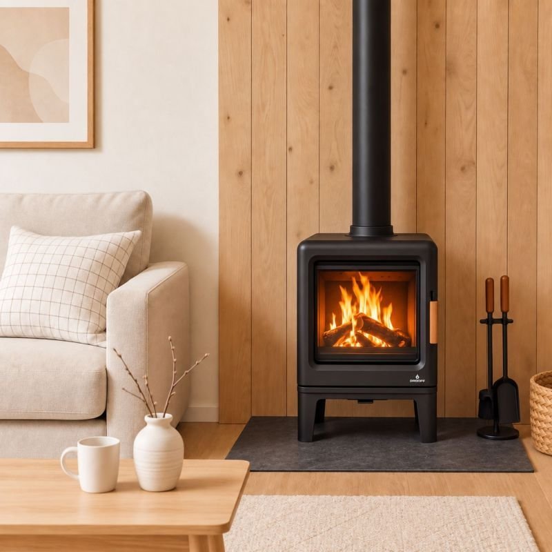 Poêle à bois BRONPI Lira étanche en fonte – 5 kW – Image 9