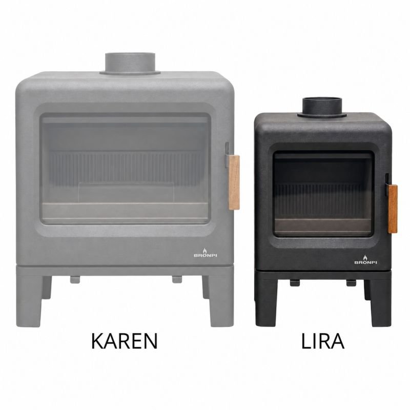 Poêle à bois BRONPI Lira étanche en fonte – 5 kW – Image 5